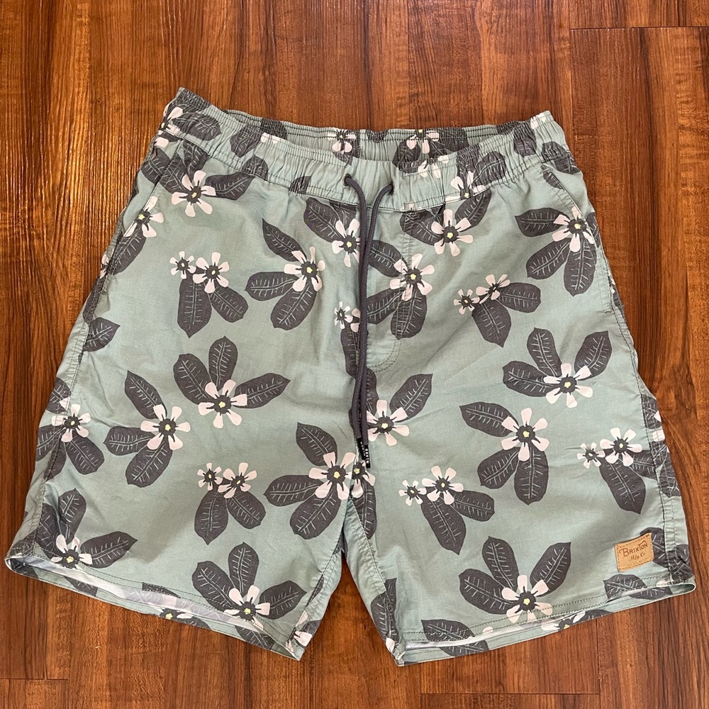 Britton floral drawstring boardshort w/ wax comb